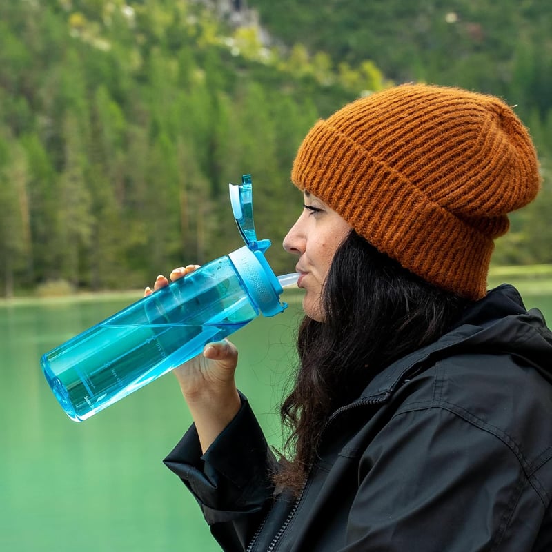Super Sparrow TouchSip BPA-mentes sportpalack 500/750/1000ml Tritan szívószállal - 500 ml, Mint Green
