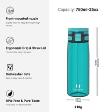Super Sparrow TouchSip szívószálas Tritan kulacs, BPA-mentes - 750 ml 3
