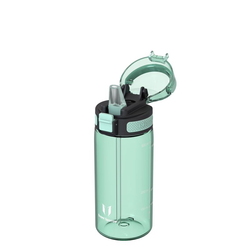 Super Sparrow TouchSip Tritan sportska boca sa slamkom, bez BPA - 500 ml, menta zelena
