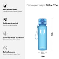 Sticlă de apă Super Sparrow 500 ml, bidon sport din Tritan fără BPA pentru ciclism, fitness și sporturi în aer liber, sticlă ușoară și sustenabilă 3