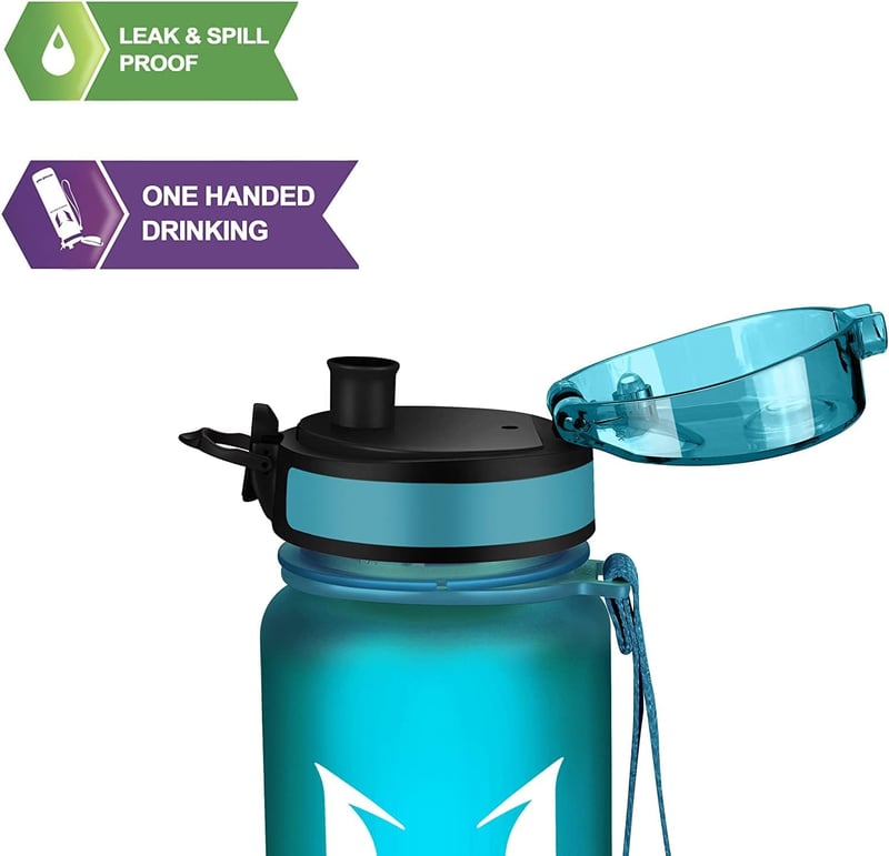 Super Sparrow Tritan Ivópalack 350-1000ml BPA-mentes Sportpalack Kerékpár Fitness Szabadidő - 750 ml, Sea Glass.