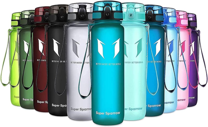 Super Sparrow Tritan Ivópalack 350-1000ml BPA-mentes Sportpalack Kerékpár Fitness Szabadidő - 750 ml, Sea Glass.