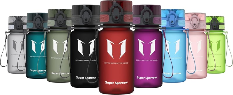 Super Sparrow Tritan Ivópalack 350-1000ml BPA-mentes Sportpalack Kerékpár Fitness Szabadidő - 350 ml, Imperial Red