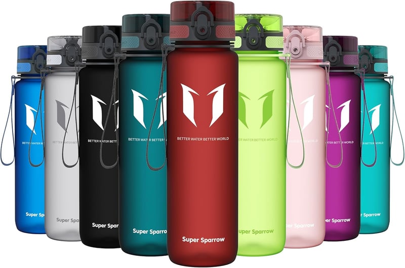 Super Sparrow Tritan Ivópalack 350-1000ml BPA-mentes Sportpalack Kerékpárhoz Edzéshez - 1,000 ml, Imperial Red