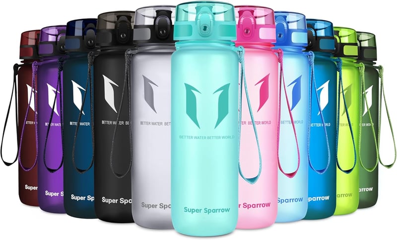 Super Sparrow Tritan Ivópalack 350-1000ml BPA-mentes Sportpalack Kerékpárhoz Edzéshez - 500 ml, Mint