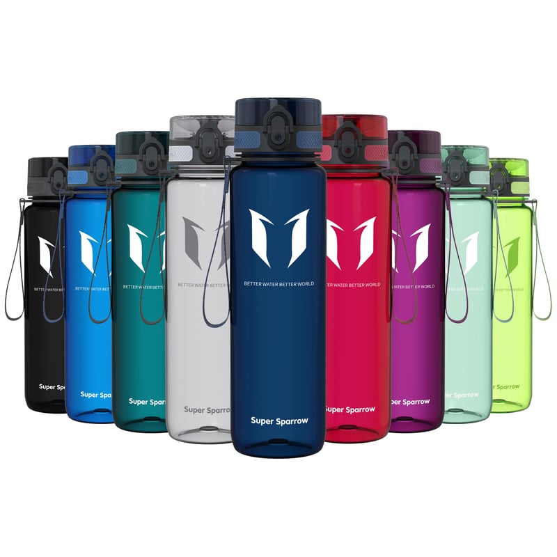 Športová fľaša Super Sparrow Tritan – športová fľaša bez obsahu BPA na bicyklovanie, fitnes a outdoorové aktivity, 350 ml / 500 ml / 750 ml