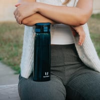Športová fľaša Super Sparrow Tritan so slamkou, 1000 ml, modrá – použitý kus (stav: pozri 2. obrázok) 3