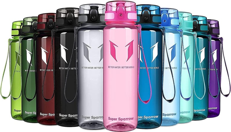 Športová fľaša na pitie Super Sparrow Tritan 1000 ml, bez BPA, vhodná na bicykel, fitnes a outdoorové aktivity, ľahká a udržateľná