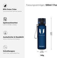 Super Sparrow Tritan Sportpalack 350-1000ml BPA-mentes Könnyű Vízpalack - 500 ml, Blueberry 3