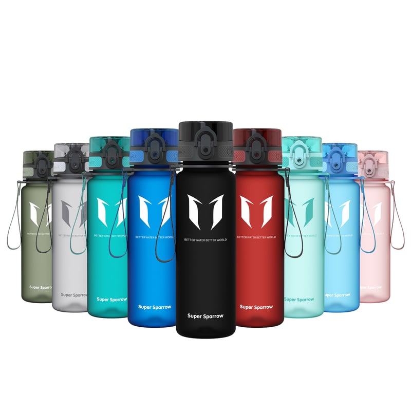 Super Sparrow Tritan sportska boca bez BPA - 500 ml - crna