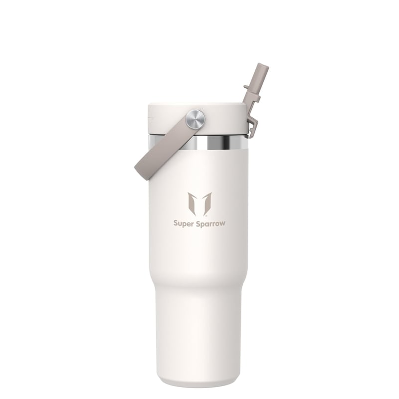 Nerezová termoska Super Sparrow Twistpath s viečkom so slamkou Flex – 900 ml, bez BPA, nepriepustná, vhodná do držiaka na poháre v aute