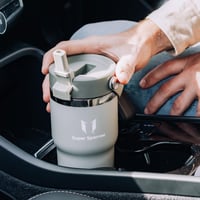 Nerezová termoska Super Sparrow Twistpath s viečkom s ohybnou slamkou – 620 ml – bez obsahu BPA, nepriepustná, vhodná do držiaka v aute 5