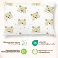 Detský vankúš SUPERBE BEBE s bavlnenou obliečkou 33x45 cm – mäkký hypoalergénny vankúš pre deti od 1 do 3 rokov – ideálny do postieľky, na cestovanie aj na popoludňajší spánok 3