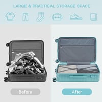 Supercase kemény bőrönd 31L kézipoggyász 4 kerekű TSA zárral türkiz - S(55cm 31L), Turquoise 6