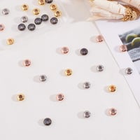 SUPERFINDINGS 40 ks 7 mm korálkové zarážky, mosadzné posuvné korálky s gumovou vložkou, 4 farby, nastaviteľné okrúhle dištančné korálky, 2 mm otvor 5