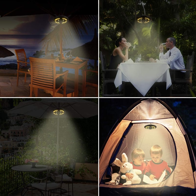 SUPERNIGHT 28 LED Napellenző Lámpa 3 Fényerősség Mód Meleg Fehér Kültéri Világítás