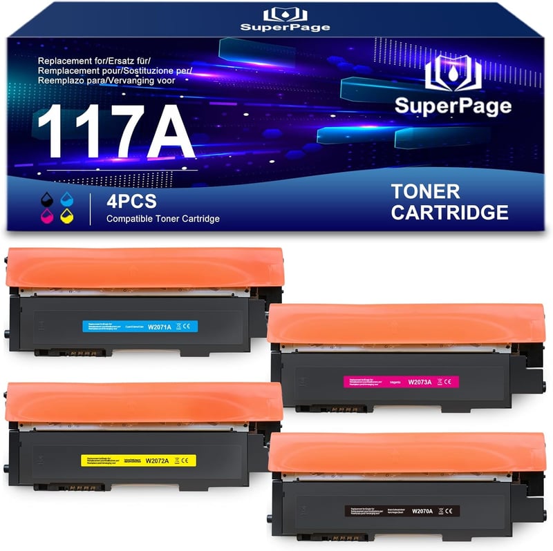 Superpage 117A toner szett HP Color Laser MFP 179fwg 178nwg nyomtatóhoz 4db