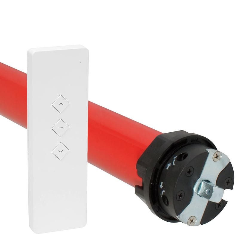SuperRollo RM20MMB Bezdrôtový motor na rolety SW60 20 Nm s diaľkovým ovládaním, trubkový motor s rádiovým ovládaním, max. 40 kg, 6,5 m², pre 60 mm osemhranný oceľový hriadeľ
