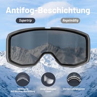 Supertrip síszemüveg napszemüveges felhasználóknak, anti-fog hengeres lencse, UV400 védelem, sisak kompatibilis 5