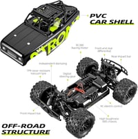 SupKonXi Távirányítós Autó 4WD Terepjáró 40 km/h, 1:18 Monster Truck, 2.4GHz Terep Crawler, 2 Akkumulátor 60 Perc Játékidő, Játékautó Gyerek 4