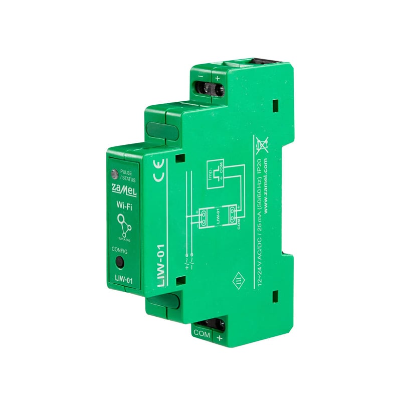 Supla Zamel LIW-01 WiFi impulzný čítač merača energie – zelený
