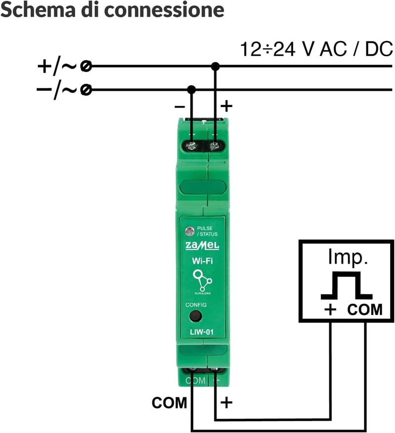 Contor de energie și tensiune Wi-Fi Supla Zamel LIW-01