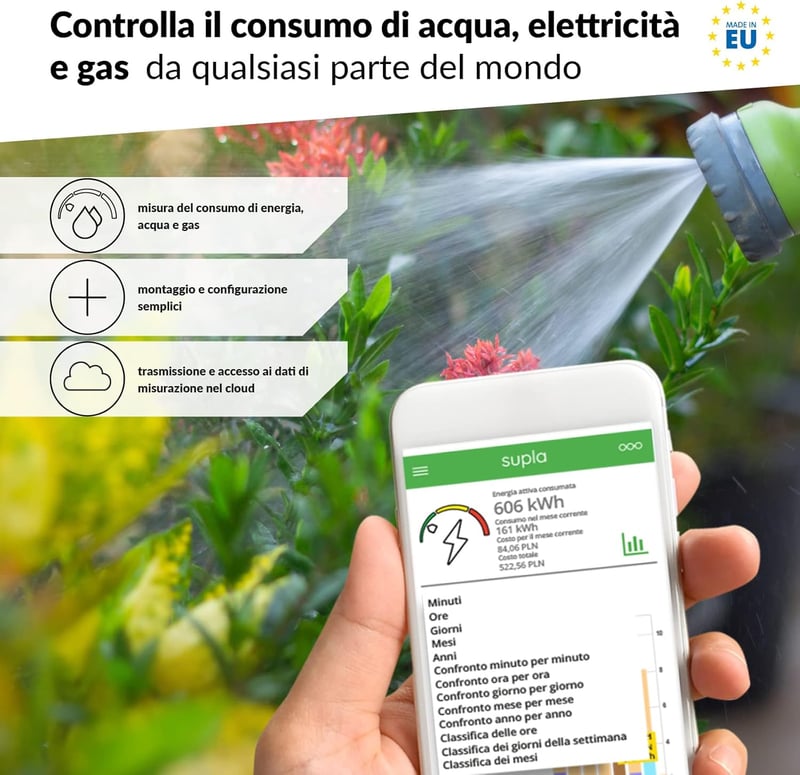 Contor de energie și tensiune Wi-Fi Supla Zamel LIW-01