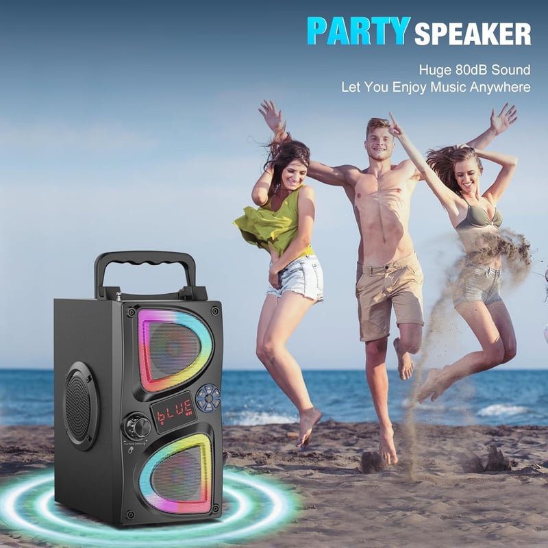 SUPNIU Bluetooth Hangszóró Kettős Mikrofonnal Vezeték Nélküli