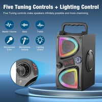 SUPNIU Bluetooth Hangszóró Kettős Mikrofonnal Vezeték Nélküli 4