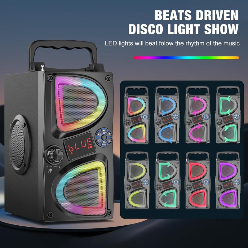 SUPNIU Bluetooth Hangszóró Kettős Mikrofonnal Vezeték Nélküli