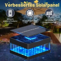 Set 4 Lămpi Solare de Grădină SUPPOU sub formă de Flori, Lămpi Decorative de Exterior pentru Terasă, Gazon și Alei, Înălțime Reglabilă, Moduri Opționale, Rezistente la Apă IP65 3