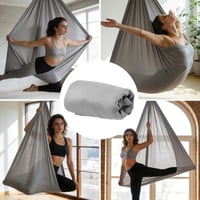 Set leagăn pentru yoga aeriană SUPRBIRD, hamac pentru yoga, leagăn de interior, 150x280 cm, gri 7