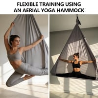 Set leagăn pentru yoga aeriană SUPRBIRD, hamac pentru yoga, leagăn de interior, 150x280 cm, gri 5