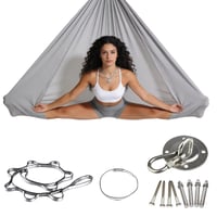 Set leagăn pentru yoga aeriană SUPRBIRD, hamac pentru yoga, leagăn de interior, 150x280 cm, gri 1