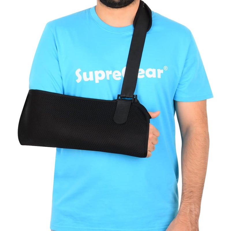 supregear Könnyű Állítható Váll Rögzítő Immobilizáló Pólya Bal Jobb Kar Rotátor Mandzsetta Támogatás S-es méret
