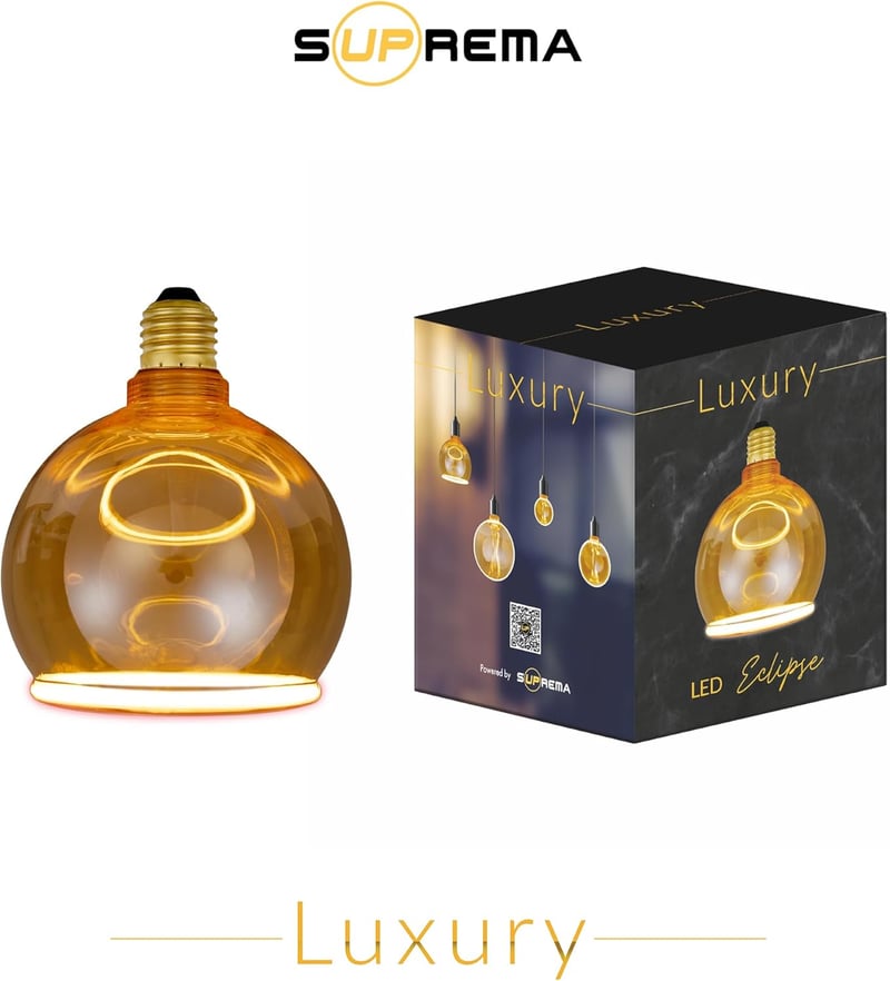 Suprema E27 4W Amber LED Gyűrű Izzó Meleg Fehér 1800K 125mm