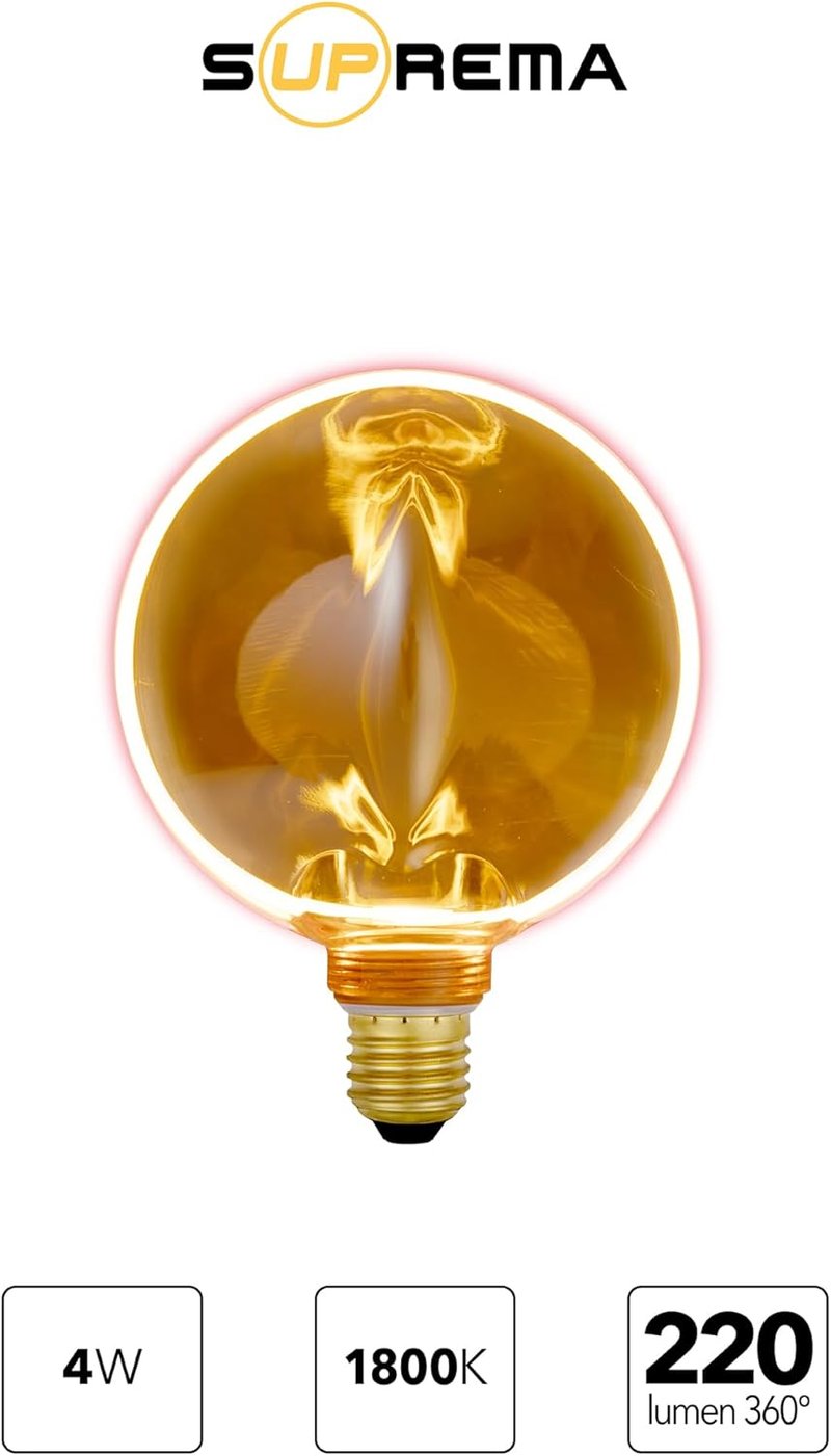 Suprema E27 4W Amber LED Gyűrű Izzó Meleg Fehér 1800K 130mm