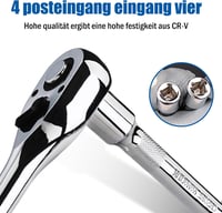 SUPRROW 1/4" dugókulcs hosszabbító készlet 4 részes krómvanadium acél 4