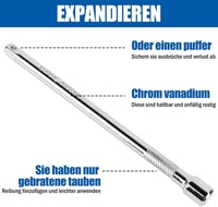 SUPRROW 1/4" dugókulcs hosszabbító készlet 4 részes krómvanadium acél 3