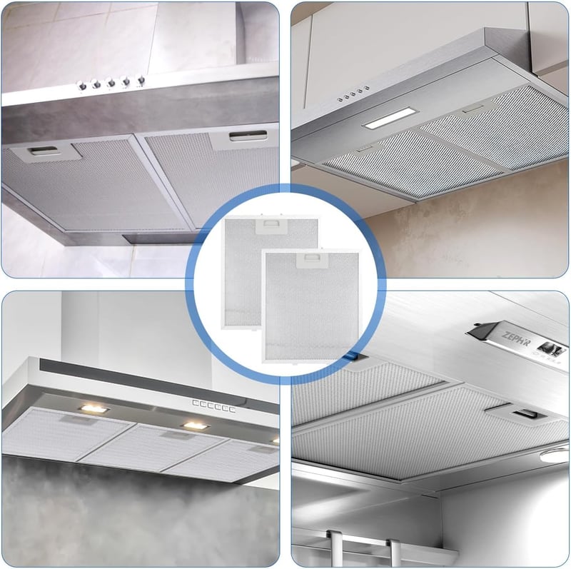 SUPRROW 2db Alumínium Zsírszűrő Páraelszívóhoz 320x260x9mm Fém Hálós