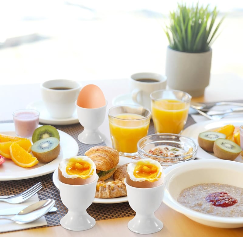 SUPRROW 6 darabos porcelán tojástartó szett fehér