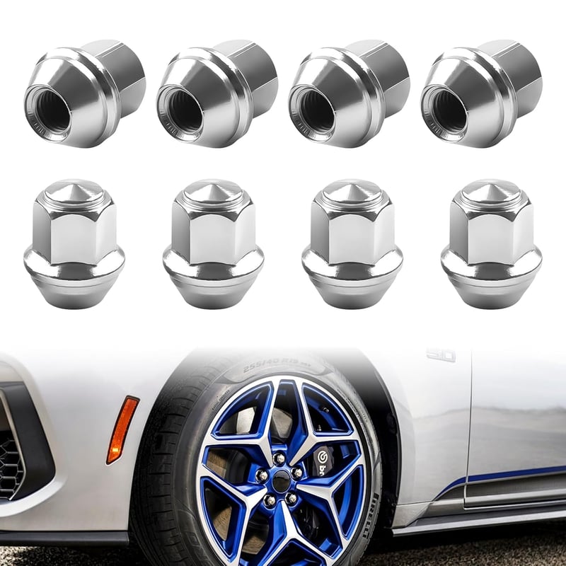 SUPRROW 8db univerzális kerékanya M12x1.5 króm sapkás zárt kúpos 60° Ford Toyota