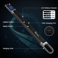 SUPRUS elektromos ívgyújtó USB-s töltéssel, szélálló flamingó gyújtó LED fénnyel 3