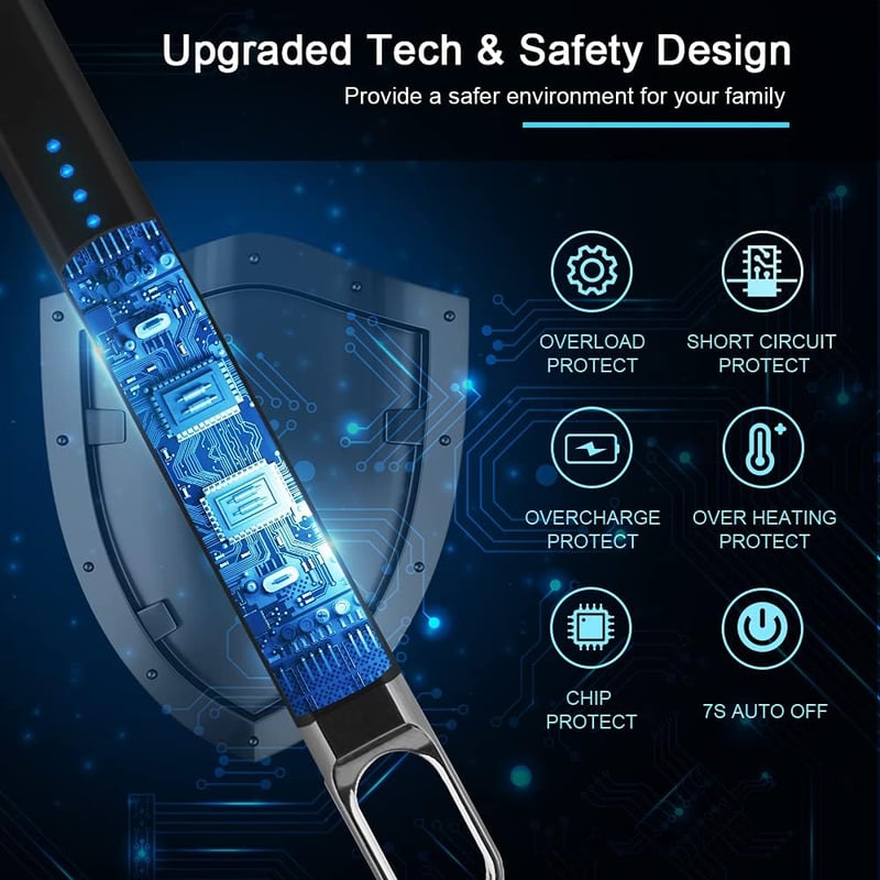 SUPRUS elektromos ívgyújtó USB-s töltéssel, szélálló flamingó gyújtó LED fénnyel
