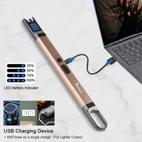 SUPRUS elektromos ívgyújtó USB-s töltéssel, szélálló flamingó gyújtó LED fénnyel 5