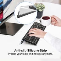 suptek Átlátszó Akril Billentyűzet Tartó Állvány Ergonomikus Gépeléshez Csúszásmentes Szilikon Borítással Irodai Asztalra 4