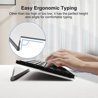 suptek Átlátszó Akril Billentyűzet Tartó Állvány Ergonomikus Gépeléshez Csúszásmentes Szilikon Borítással Irodai Asztalra 3