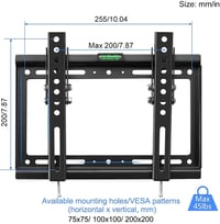 Suptek Dönthető TV Fali Tartó 14-32 Hüvelykes LED LCD Plazma Televíziókhoz VESA 200x200mm Mágneses Vízmértékkel 2