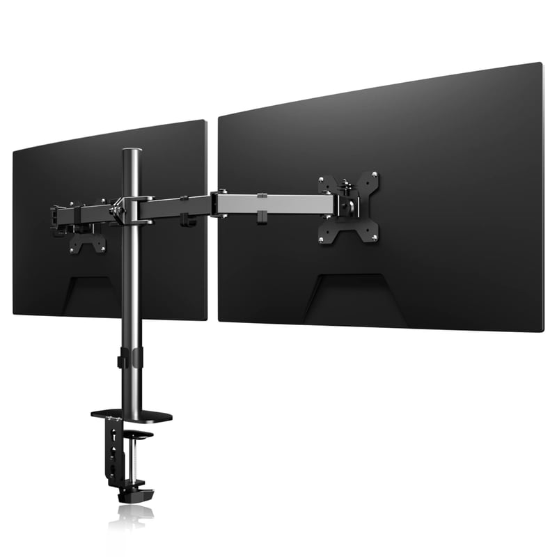 Suptek Nosač za Dva Monitora 13"-27" | Podesivi Stolni Držač Monitora s Funkcijom Rotacije i Nagiba