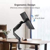 Suptek Gázrugós Monitor Tartó 17-32" Képernyőhöz, VESA 75/100, Magasságállítható Asztali Kar 3